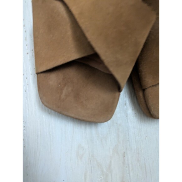 Intentionally Blank Siren Sandal Sling Back  Brown Suede Shoes 7 Whiskey - Picture 6 of 9